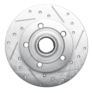 R1 Concepts EDZ-73017R Brake Rotor Drilled and Slotted Silver